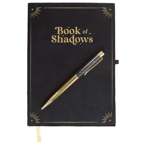 Book of Shadows met zwarte obsidiaan kristal pen