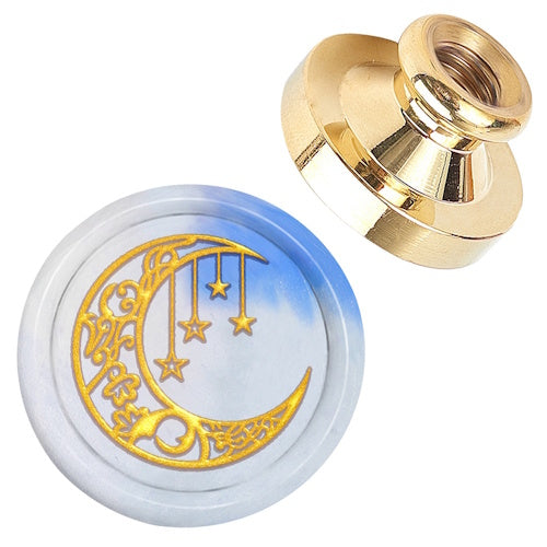 Messing waszegel stempel - Maan