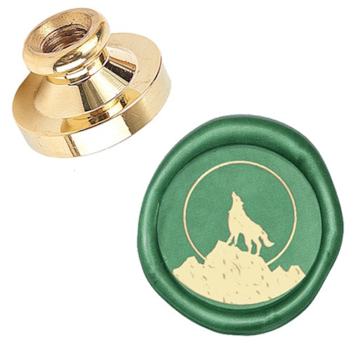 Messing waxzegel stempel -Wolf