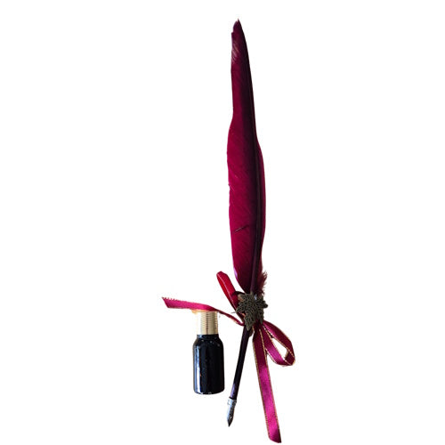 Kalligrafiepen Rood met inkt