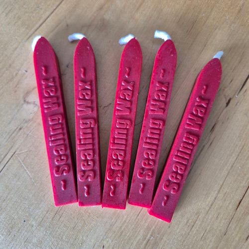 Zegellak met lont - Rood