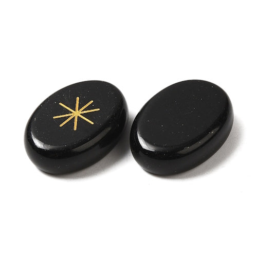 Zwarte Obsidiaan Heksen Runen
