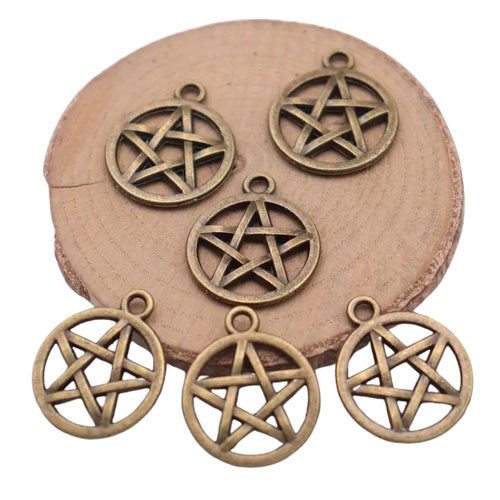 Hangertje Pentagram Bronskleurig