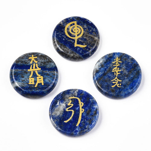 Lapis Lazuli edelstenen set met Reiki symbolen