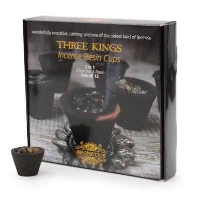 Box van 12 wierookhars cups - Three Kings