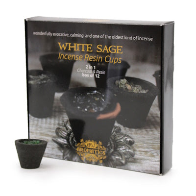 Box van 12 wierookhars cups - White Sage