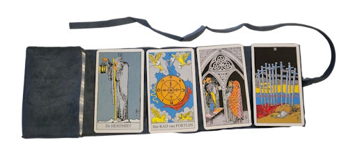 Dubbelzijdige fluwelen tarotkaarten opbergzak - Grijs