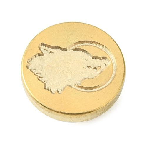 Messing waxzegel stempel - Wolf
