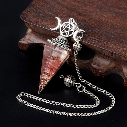 Pendel Aardbei chip en harsorgonite