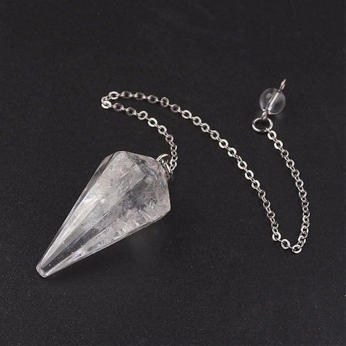 Pendel Bergkristal Hexagon Punt