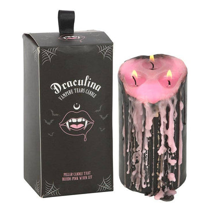 Pink Vampire Tears-pilaarkaars – groot