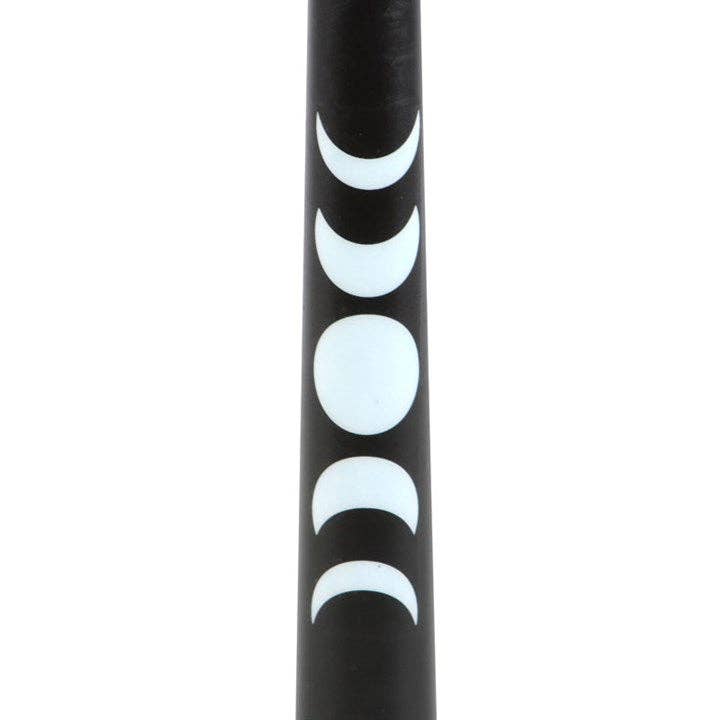 Set van 3 zwarte Magic Moon Phase Taper kaarsen
