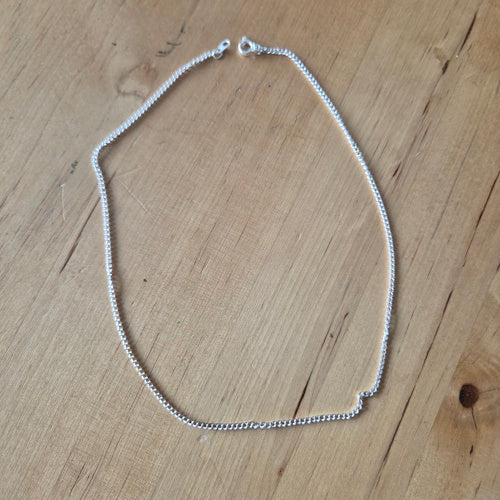 Zilverkleurige ketting 40cm