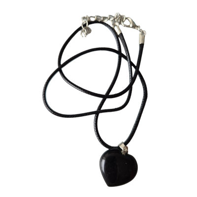 Zwarte Obsidiaan - Hartkristal met ketting