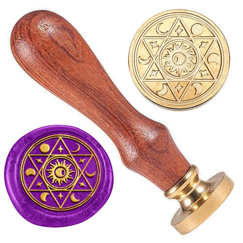 stempel met handvat - Maan,Zon & Sterren